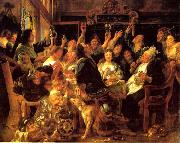 Jacob Jordaens Feast of the bean king oil painting artist